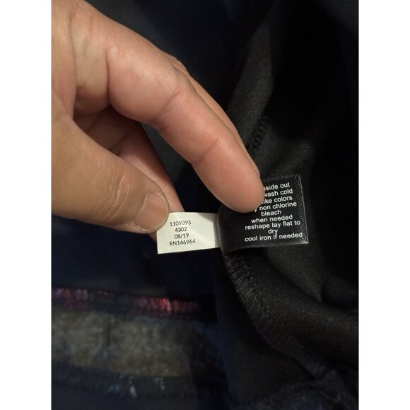 LANE BRYANT Black Fit-Flare Dress Pink Floral Vneck Romantic Formal Preppy 26/28 - Picture 4 of 11